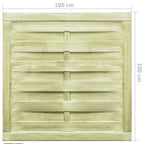Puerta de jardín madera de pino impregnada verde 100x100 cm