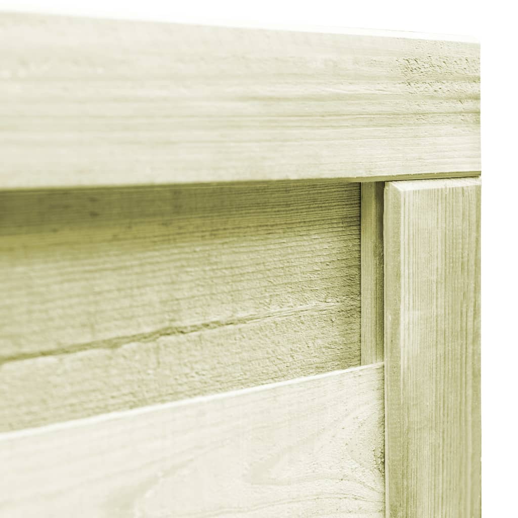 Puerta de jardín madera de pino impregnada verde 100x75 cm