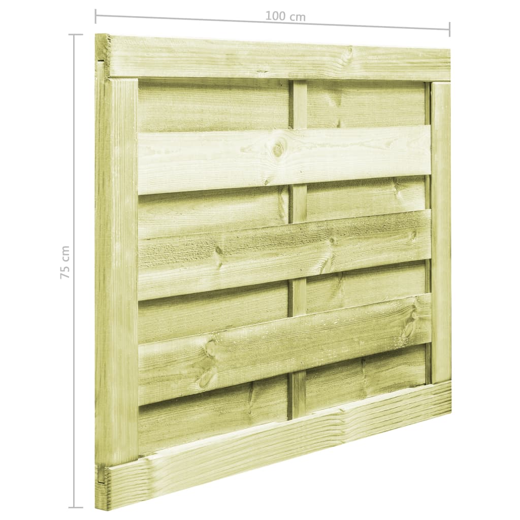 Puerta de jardín madera de pino impregnada verde 100x75 cm