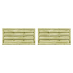 Puertas valla 2 uds madera pino impregnada 150x75 cm verde