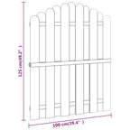 Puerta de jardín madera de pino impregnada 100x125 cm