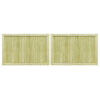 Puertas de valla madera 2 uds de pino impregnada 300x100 cm