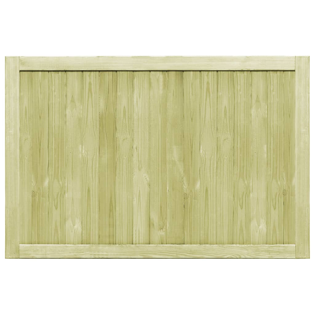 Puertas de valla madera 2 uds de pino impregnada 300x100 cm