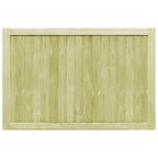 Puertas de valla madera 2 uds de pino impregnada 300x100 cm