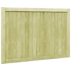 Puertas de valla madera 2 uds de pino impregnada 300x100 cm
