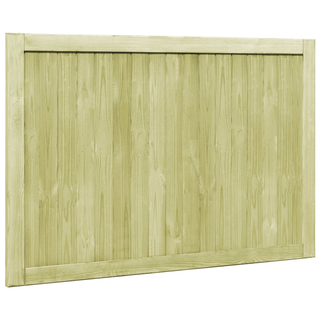Puertas de valla madera 2 uds de pino impregnada 300x100 cm