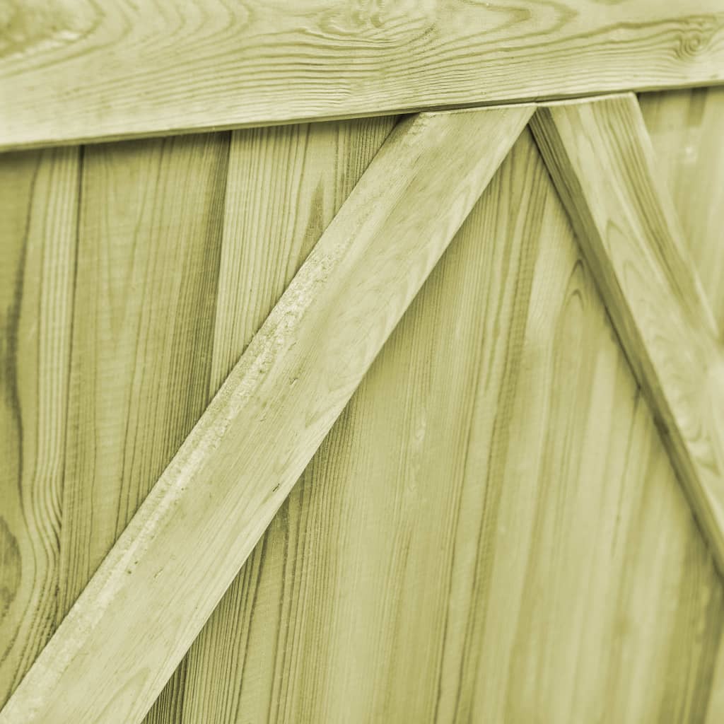 Puertas de valla madera 2 uds de pino impregnada 300x100 cm
