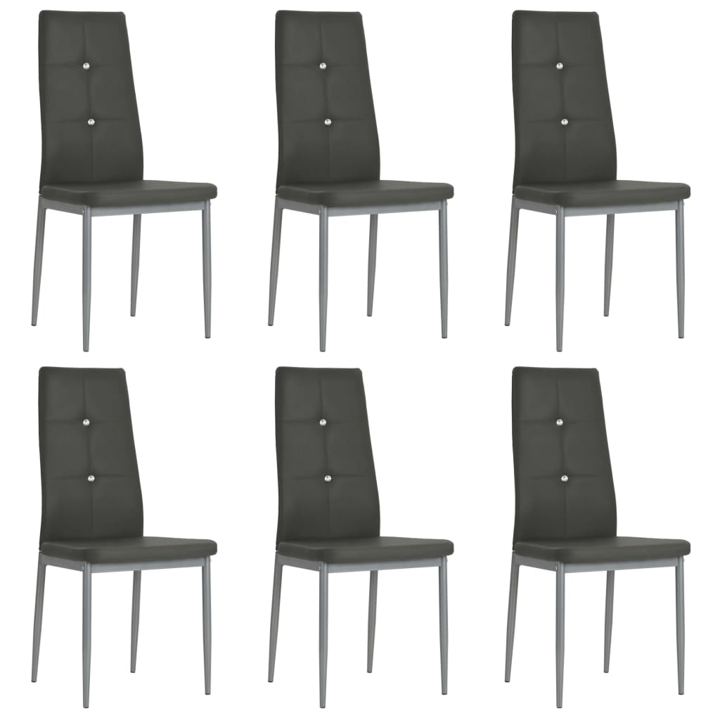 Sillas de comedor 2 unidades cuero sintético blanco