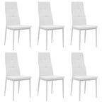 Sillas de comedor 2 unidades cuero sintético blanco