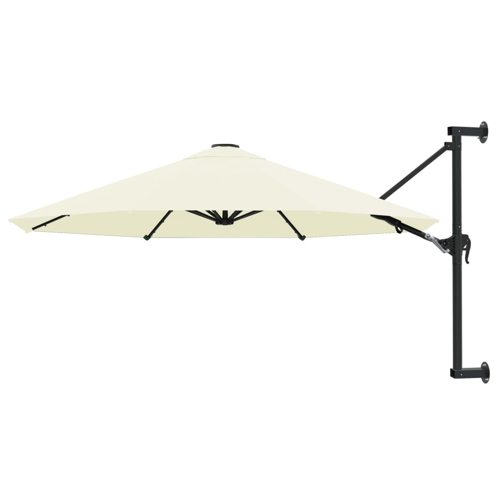 Sombrilla de pared con barra de metal antracita 300 cm