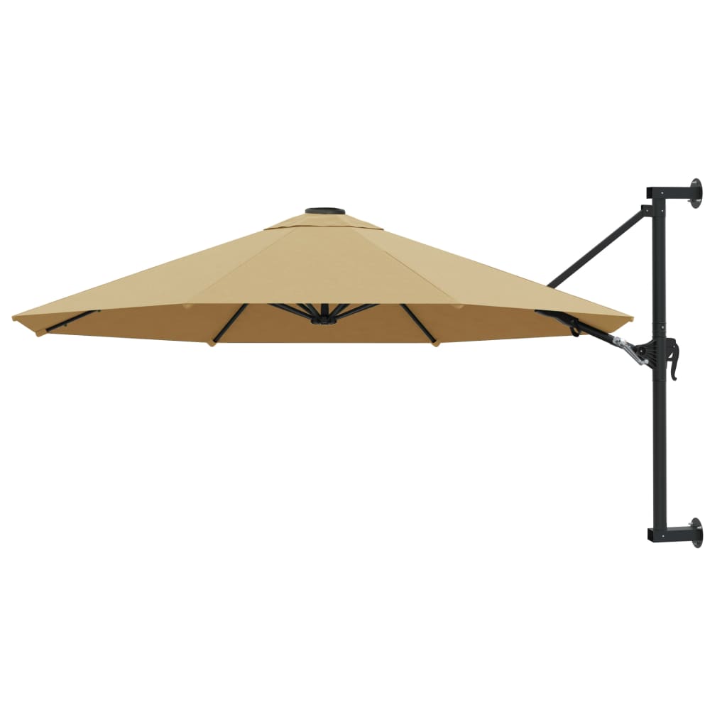Sombrilla de pared con barra de metal antracita 300 cm