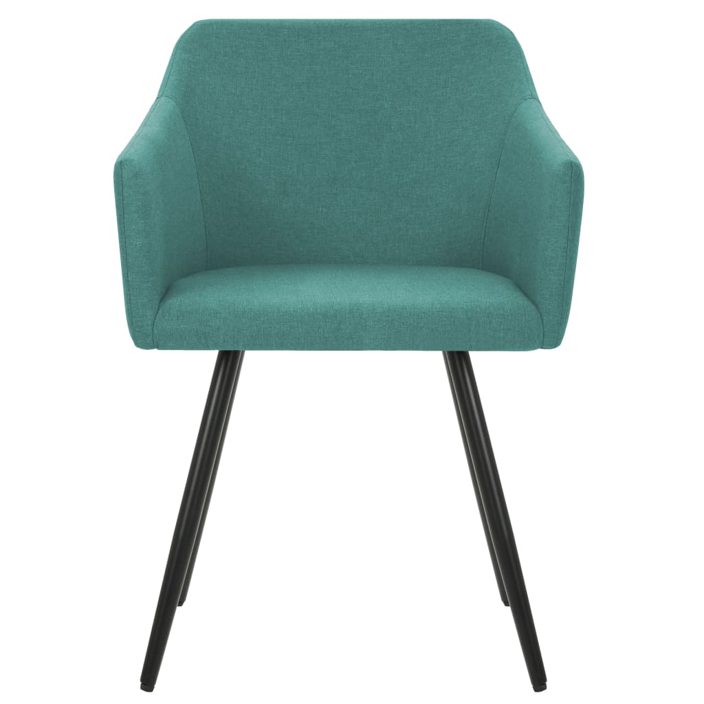 Sillas de comedor 2 unidades tela verde