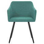 Sillas de comedor 2 unidades tela verde