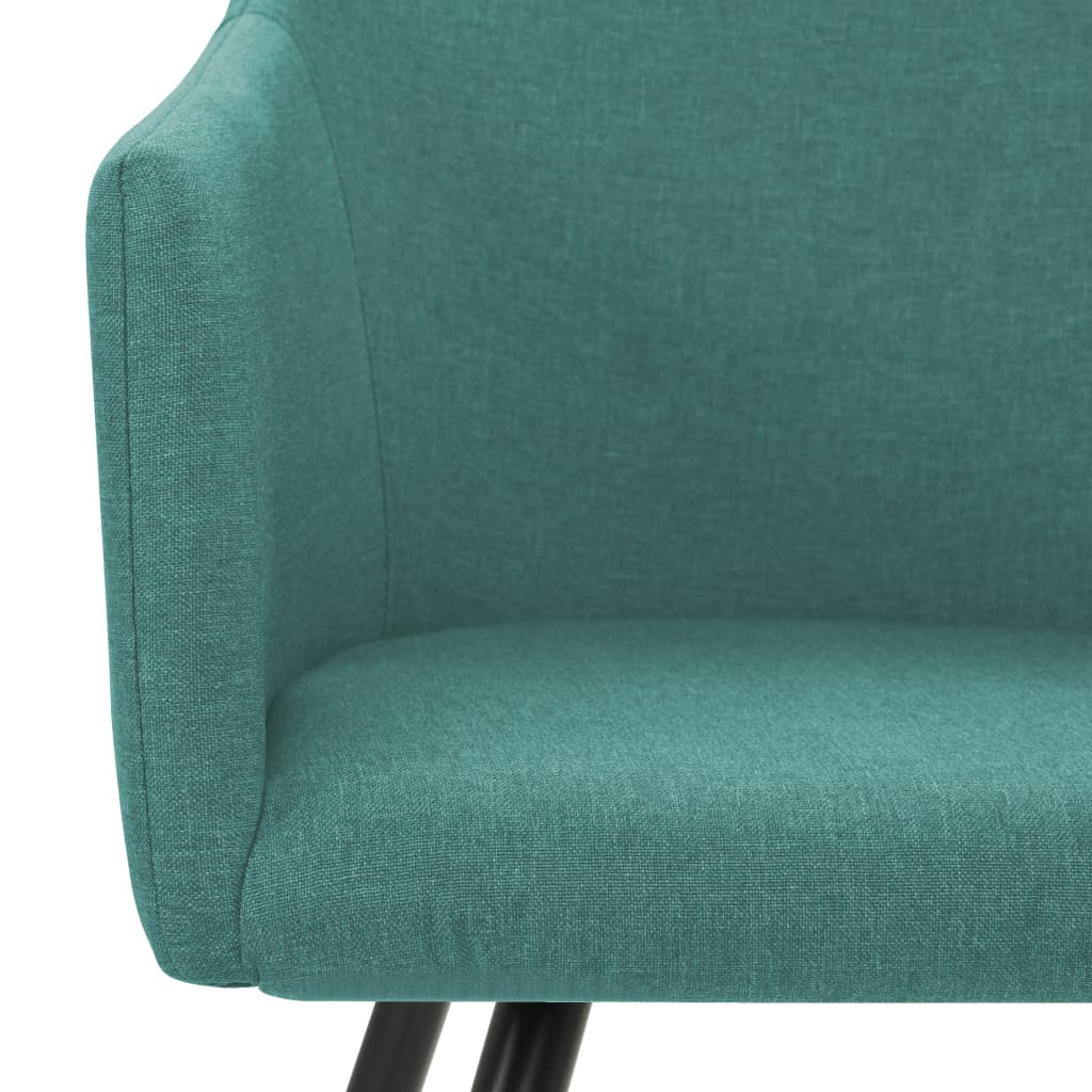 Sillas de comedor 2 unidades tela verde
