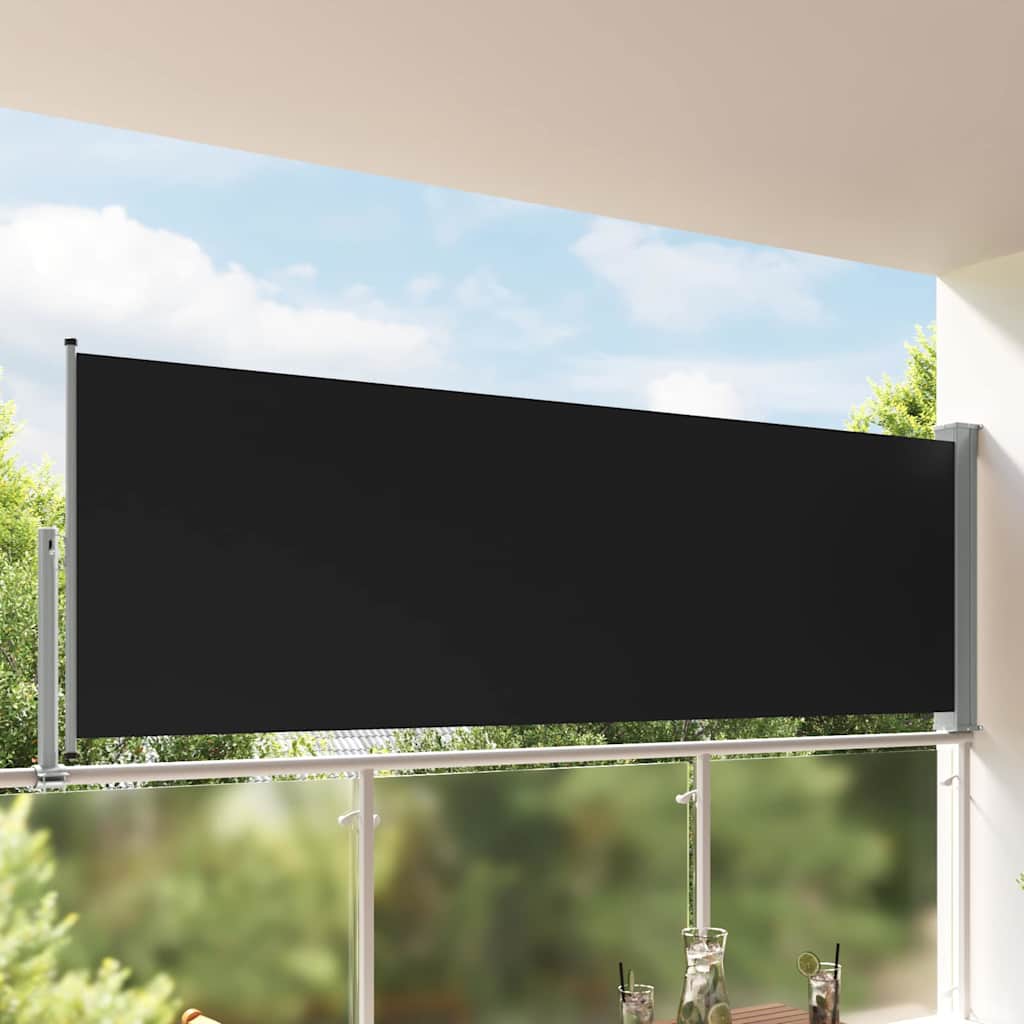 Blue Retractable Garden Side Awning 100x300 cm