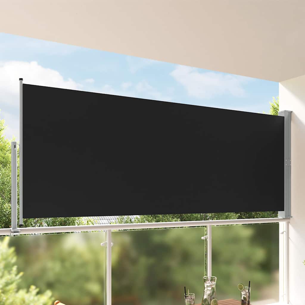 Blue Retractable Garden Side Awning 100x300 cm