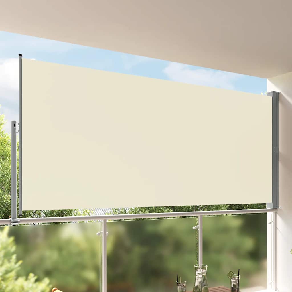 Blue Retractable Garden Side Awning 100x300 cm