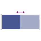 Toldo lateral retráctil 120x300 cm azul