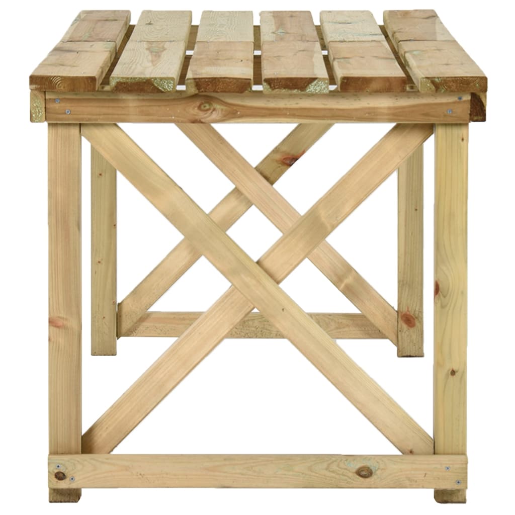 Mesa de jardín de madera 160x79x75 cm