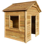 Casa de juegos de jardín madera de pino 120x120x146 cm