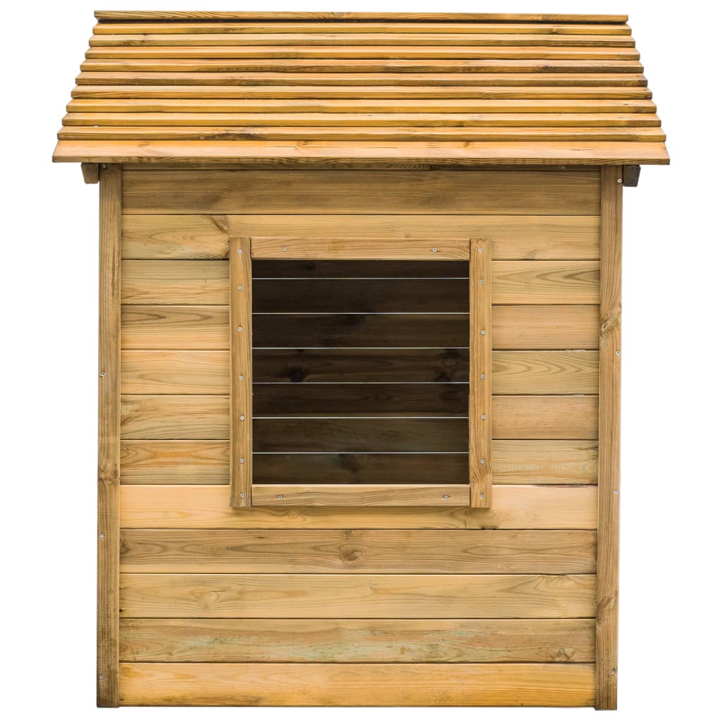 Casa de juegos de jardín madera de pino 120x120x146 cm