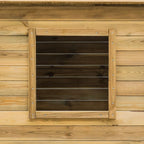 Casa de juegos de jardín madera de pino 120x120x146 cm