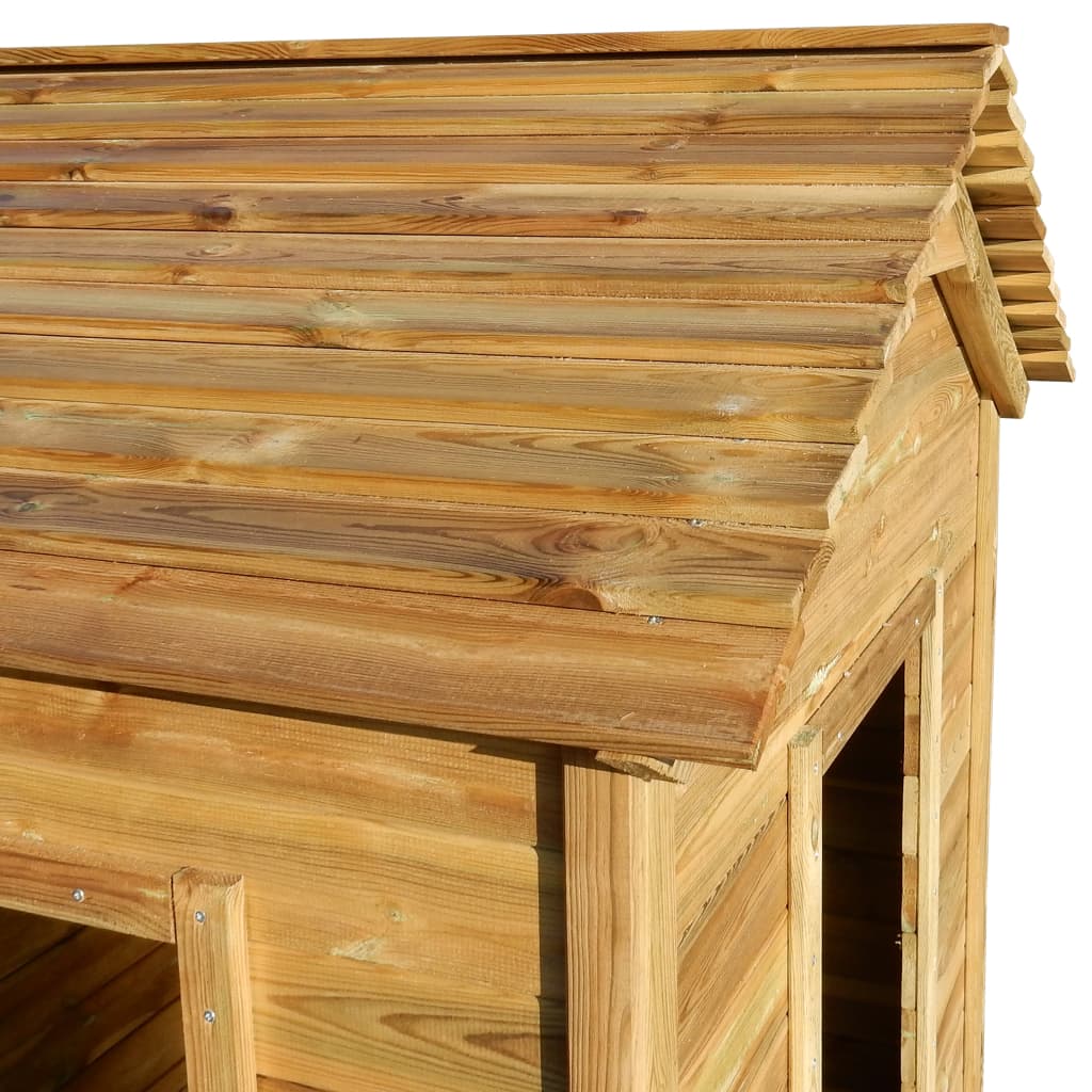 Casa de juegos de jardín madera de pino 120x120x146 cm