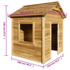 Casa de juegos de jardín madera de pino 120x120x146 cm