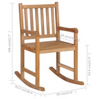 Silla mecedora de madera maciza de teca
