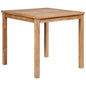 Mesa de jardín de madera maciza de teca 150x90x77 cm