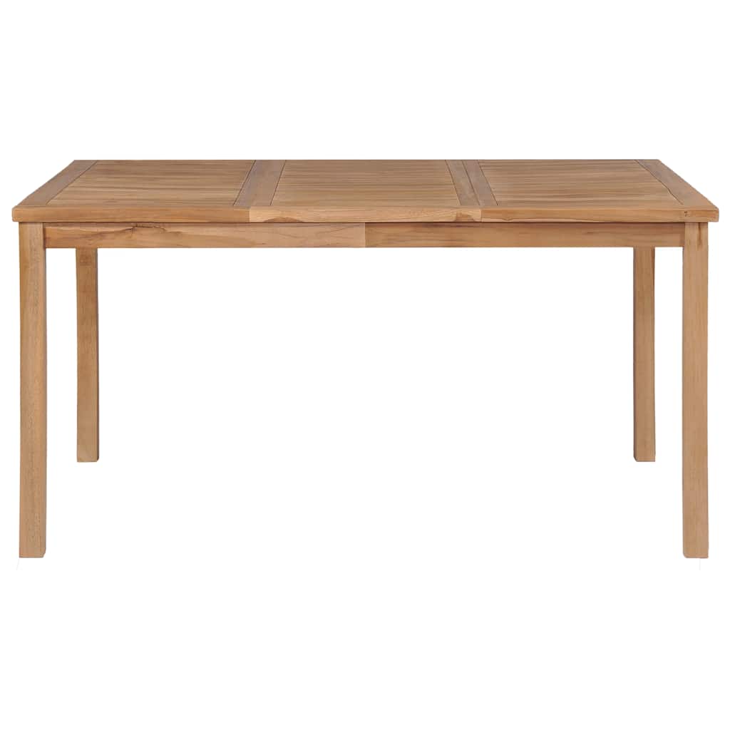 Mesa de jardín de madera maciza de teca 150x90x77 cm