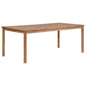 Mesa de jardín de madera maciza de teca 150x90x77 cm
