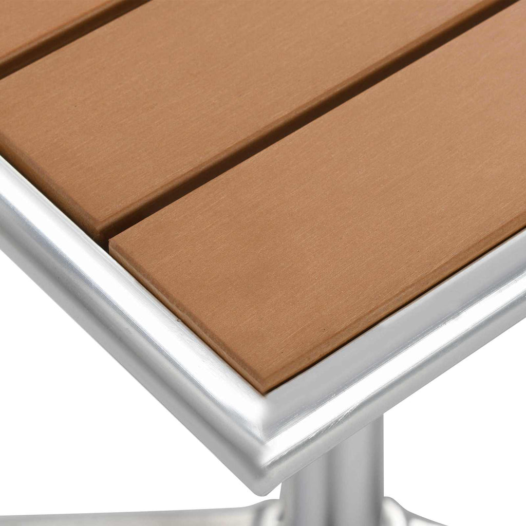 Mesa Plateado Aluminio y Plástico