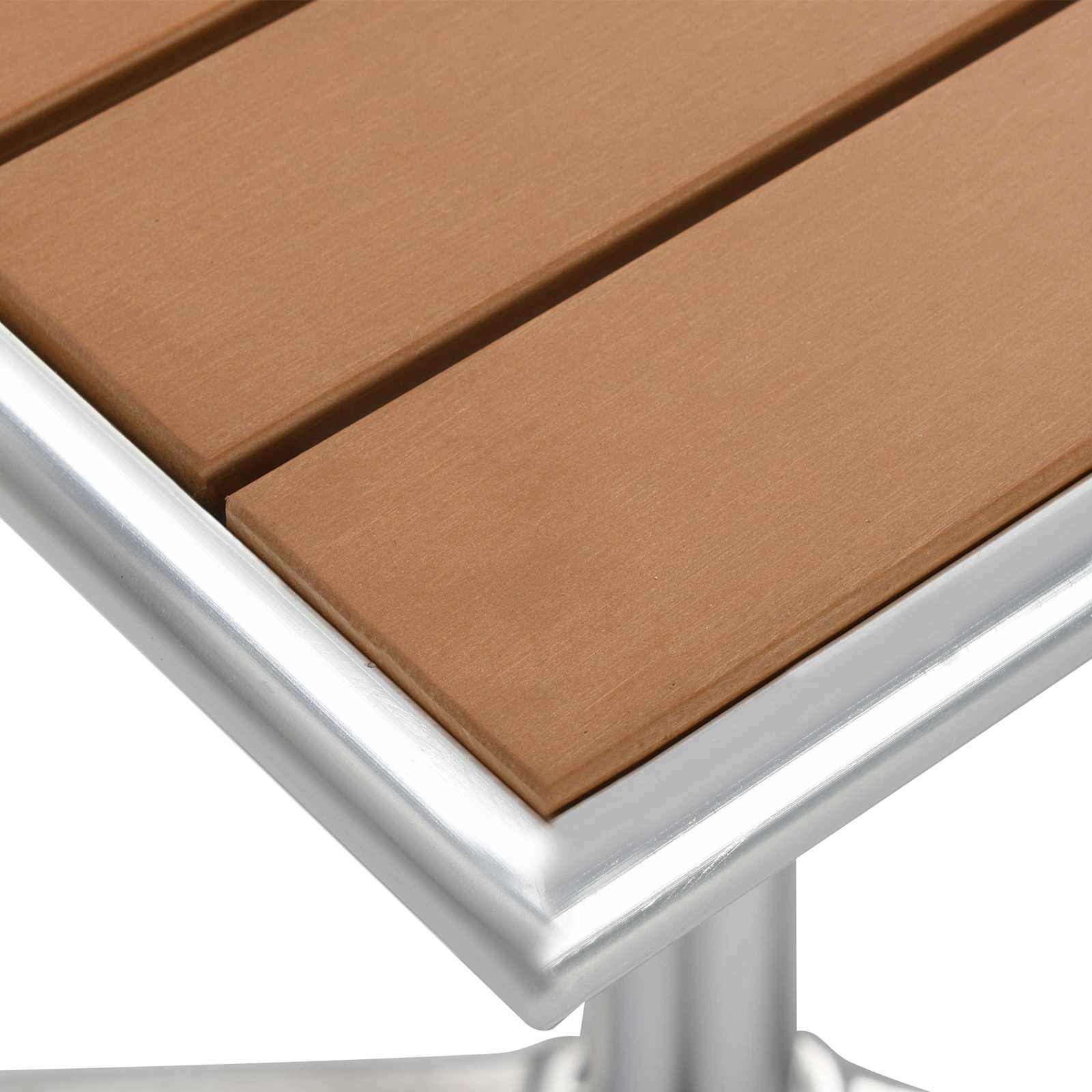 Mesa Plateado Aluminio y Plástico