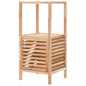Mueble de almacenaje baño madera maciza nogal 39,5x35,5x123 cm