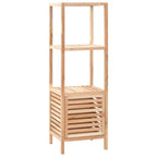 Mueble de almacenaje baño madera maciza nogal 39,5x35,5x123 cm
