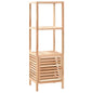 Mueble de almacenaje baño madera maciza nogal 39,5x35,5x123 cm