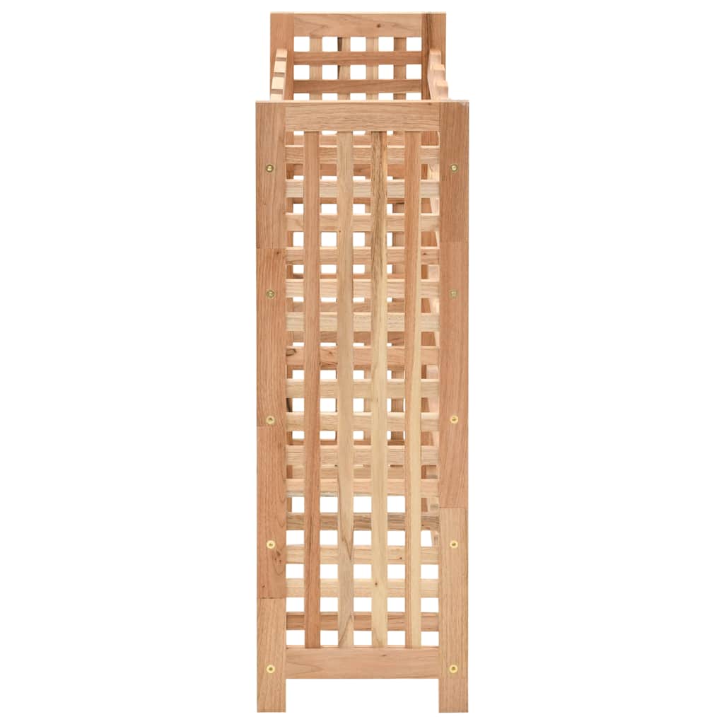 Botellero para 25 botellas madera maciza de nogal 63x25x73 cm