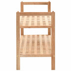 Zapatero de madera maciza de nogal 69x26x40 cm