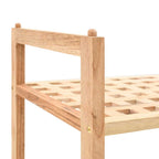 Zapatero de madera maciza de nogal 69x26x40 cm