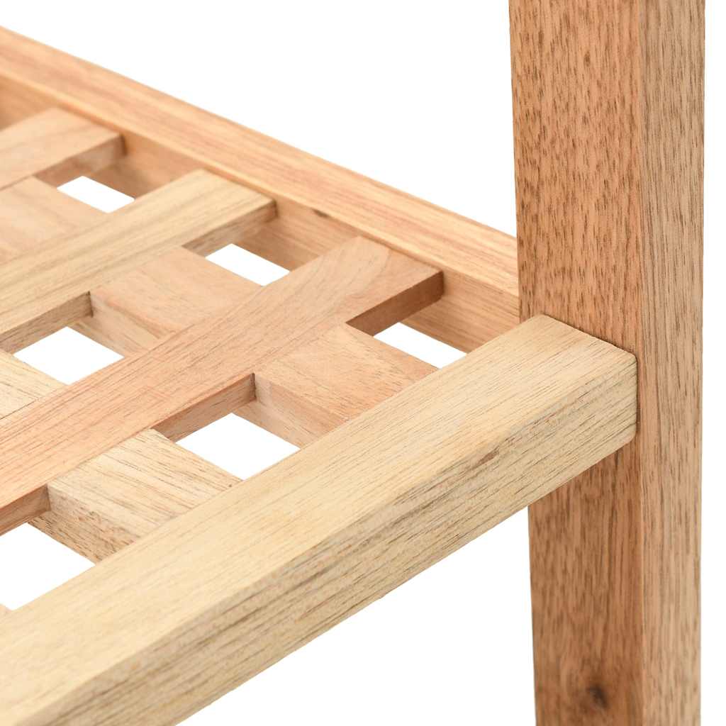 Zapatero de madera maciza de nogal 69x26x40 cm