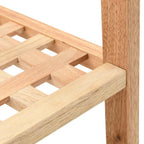 Zapatero de madera maciza de nogal 69x26x40 cm