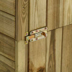 Caseta leña y herramientas jardín madera pino 253x80x170 cm