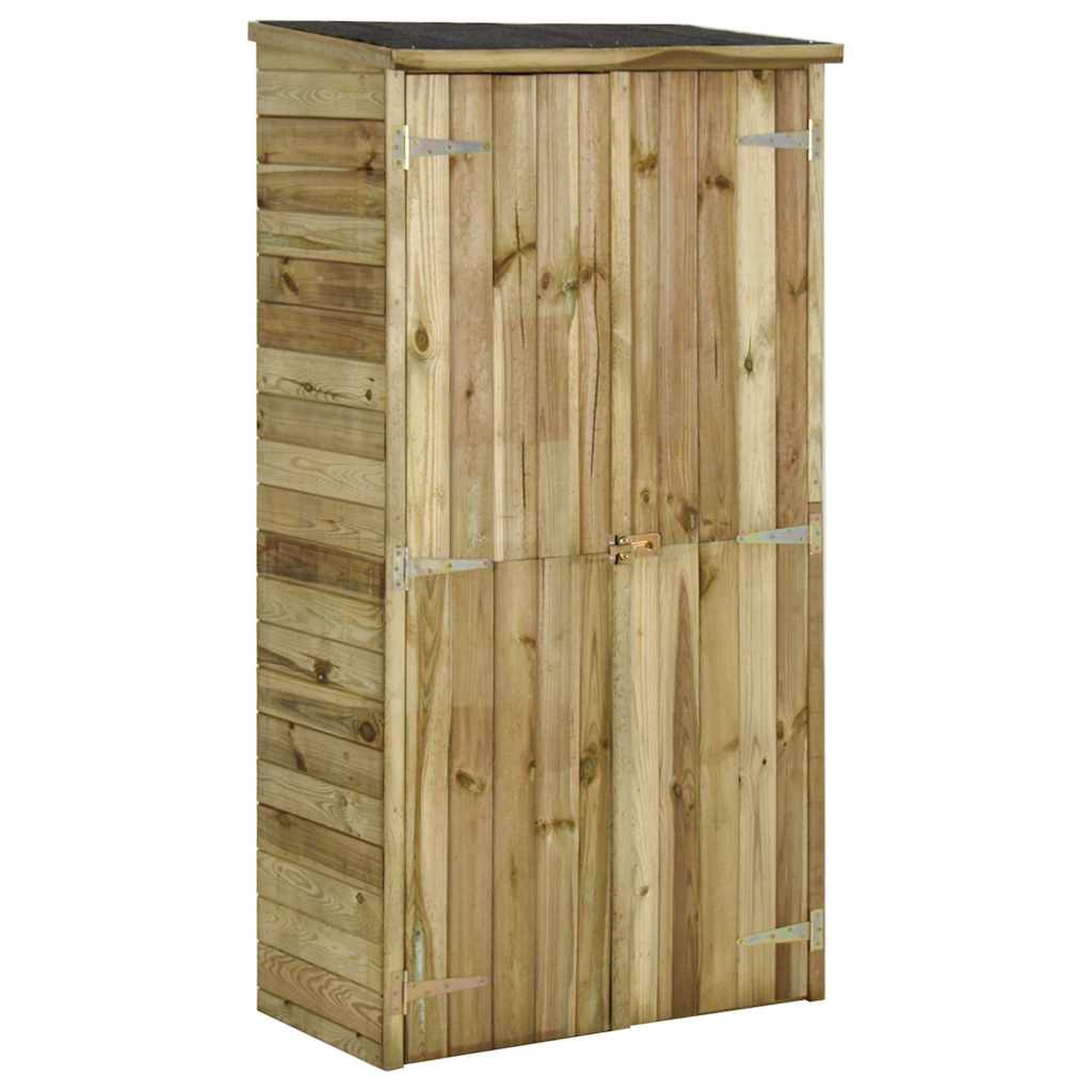 Caseta herramientas de jardín madera de pino 85x48x177 cm