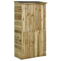 Caseta herramientas de jardín madera de pino 85x48x177 cm