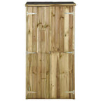 Caseta herramientas de jardín madera de pino 85x48x177 cm