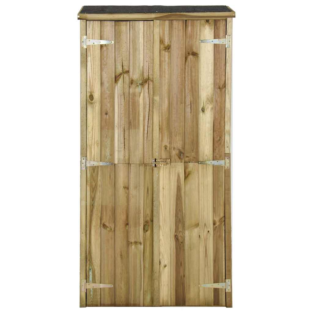 Caseta herramientas de jardín madera de pino 85x48x177 cm