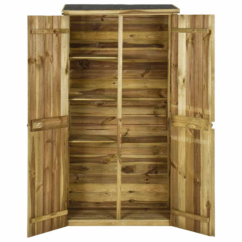 Caseta herramientas de jardín madera de pino 85x48x177 cm