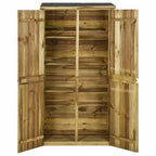 Caseta herramientas de jardín madera de pino 85x48x177 cm