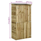 Caseta herramientas de jardín madera de pino 85x48x177 cm